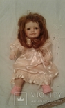 Кукла в атласном платье 47 см клеймо парик, фото №3