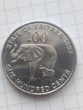 100 центов Эретрия 1991, фото №3