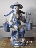 Статуэтка Китаец с коромыслом и ведрами, фото №2