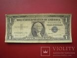 США 1957 рік (А) 1 долар (срібний сертифікат)., фото №2