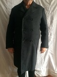 Пальто мужское шерстяное чёрное, фото №2