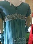 Платье вечернее винтаж 1960 год. Европа. Голубой шифон., фото №6