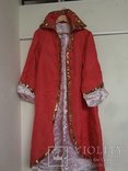 Винтаж костюм деда мороза или Санта примерно 1990 год.Красный шелк на белой подкладке., фото №11