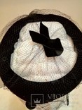 Женская шляпка. Черный фетр. Вуаль с крупными ‘‘мушками ’’, фото №3