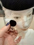 Женская шляпка. Черный фетр. Вуаль с крупными ‘‘мушками ’’, фото №11