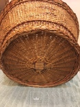 Антикварная большая корзина 1900 год.красивое плетение, фото №8