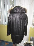 Оригинальная женская кожаная куртка с капюшеном YESSICA.54-56. Лот 338, фото №4