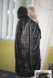 Оригинальная женская кожаная куртка с капюшеном YESSICA.54-56. Лот 338, фото №7