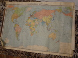 Политическая карта мира, 117х82 см, СССР, фото №2