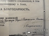 Благодарность с оригинальной  подписью Трижды Героя СССР гв.полковника Покрышкина, фото №5