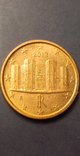 1 євроцент Італія 2013, фото №2