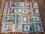 Сувенирные деньги Доллары 8 пачек, фото №2