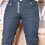 Джинсы-брюки новые черные OXALIS  W34 L34 талия 92см, фото №4