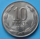 Чили 10 песо 1979, фото №3