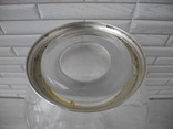 Большая хрустальная ваза с серебряной низом, фото №4