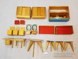 Кукольная деревянная мебель . для куклы 18 предметов , мебель для куклы СССР, фото №2