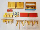 Кукольная деревянная мебель . для куклы 18 предметов , мебель для куклы СССР, фото №7
