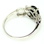 Кольцо серебряное 925 натуральный сапфир, цирконий., фото №4