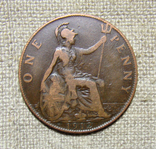 1 пенни 1912 Британия, фото №2