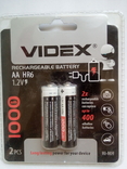 Аккумуляторы VIDEX АА 1000 лот 2 шт, фото №2