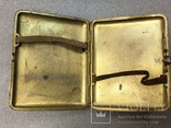 Серебряный портсигар с золочением 875, фото №4