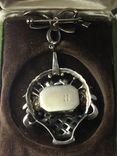 Серебряная брошка-часы с камнями, фото №6