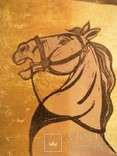 18 Картина. Эстамп. Лошадь. Краска, ватман, печать. Размер 30*25 см, фото №4