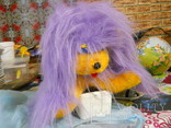 Мягкая игрушка фиолетовая собачка, фото №2