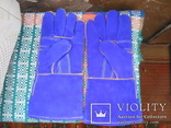Сварочные перчатки, новые, кожа, фото №3