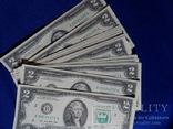 2 доллара США 2013 г UNC 25 банкнот номера подряд штат NEW YORK, фото №4