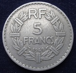 Франция, 5 франков, 1949 г., фото №2