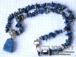Ожерелье из лазурита с серебром, фото №4
