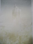 18 Картина. Городской пейзаж, современный город, небоскреб. Эстамп, печать, ватман, фото №6