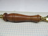 Латунный нож с деревяной ручкой для писем, фото №5