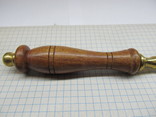 Латунный нож с деревяной ручкой для писем, фото №7