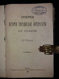 1884 «Очерки исторіи украинской литературы XIX столѣтія, фото №2