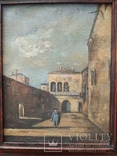 1930-е Европа, "Венецианский дворик",,копия Ф.Гварди, подпись, фото №5