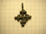 Крестик, оловянистый, фото №3