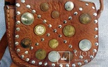 Сумка кожаная с монетами мира., фото №11