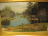 Рыбак на реке. Щербаков 1904г., фото №3