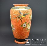 Японская ваза ручной работы с живописью - высота 30 см, фото №4