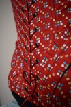 Корсет женский ручной работы. Красный и синий хлопоковый кружевной корсет, фото №3