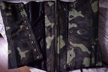 Корсет женский ручной работы.Серый Зеленый Черный военный хлопковый корсет с молнией, photo number 5