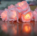 Гирлянда розовые Розы на батарейках. 3 метра. Светодиодная переносная. Автономная, фото №3