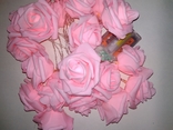 Garland różowe Róże na baterie. 3 metry. Led przenośna. Autonomiczna, numer zdjęcia 12