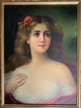 Женский портрет, без подписи, 52*39, фото №3