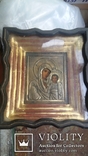 Икона Казанской Божией Матери, серебро 84 пр., в киоте, фото №2