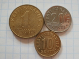 3 монеты Эстонии 2000 - ых гг., фото №2