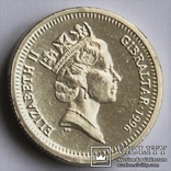 Гибралтар 1 фунт, 1996 г., фото №3