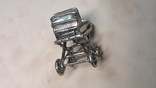 Серебряная миниатюра колясочка, фото №9